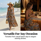 Robe longue d'été à bretelles fines et dos nu pour femme