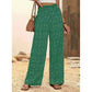👖🌸 PROMO -50% ! Pantalon Taille Haute à Jambe Large Imprimé – Tissu Léger, Coupe Fluide & Élastique (4 Couleurs, S-2XL)