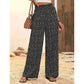 👖🌸 PROMO -50% ! Pantalon Taille Haute à Jambe Large Imprimé – Tissu Léger, Coupe Fluide & Élastique (4 Couleurs, S-2XL)