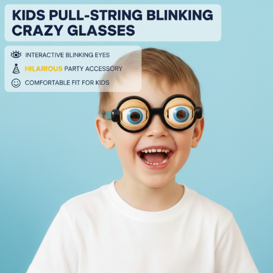 Lunettes folles clignotantes à tirette pour enfants