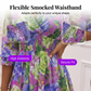 👗 50% DE RÉDUCTION ⏰ Robe trapèze à col en V & ourlet à volants, imprimé floral – Fluide, légère – parfaite pour l’été, la plage ou un look romantique 🌸