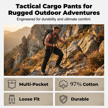 ⚡ Livraison gratuite ⚡   Pantalon cargo tactique pour homme en coton