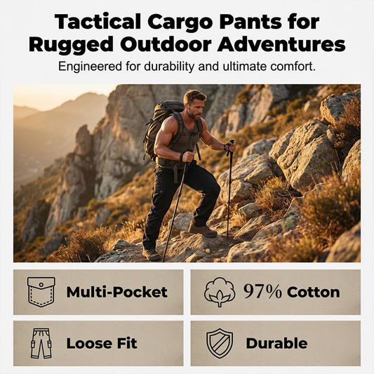 ⚡ Livraison gratuite ⚡   Pantalon cargo tactique pour homme en coton