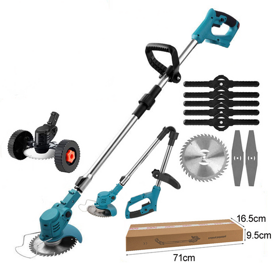 ⚒🔥 PROMO -50% + LIVRAISON GRATUITE ! Tondeuse à Gazon Pliable 1800W – 3 Lames Interchangeables, Batterie Lithium (Non Incluse)