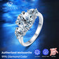 ✨ Bague de Fiançailles Trois Pierres en Moissanîte – Grade D VVS1 – 2,0 ct + 0,5 ct × 2 – Certifiée & Écrin Cadeau 🎁
