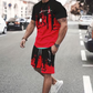👕 50 % DE RÉDUCTION EN CE MOMENT ! 🔥 Ensemble t-shirt et short à imprimé graphique pour homme – Tissu doux, design audacieux, idéal pour les journées d'été ☀️