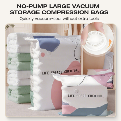 🧳 ACHETEZ 2, OBTENEZ 1 GRATUIT! 💨 Grand Sac de Rangement Sous Vide Compressible – Sans Pompe, Étanche & Idéal Pour Gagner De La Place Dans Les Valises Et À La Maison ✈️