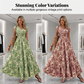 🍁 PROMO LIMITÉE 50% DE RÉDUCTION ! ✨ Robe Longue Femme – V, Imprimé Floral, Taille Froncée ✨