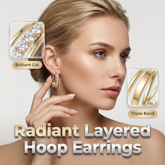 Boucles d'oreilles géométriques élégantes avec détails étincelants
