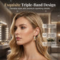 Boucles d'oreilles géométriques élégantes avec détails étincelants
