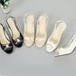 👡✨💃 OFFRE SPÉCIALE -50% ! Sandales Femme à Bout Ouvert – Talon Moyen Stable, Nœud Strass & Bride Réglable (Blanc/Beige/Noir, 35-42)