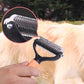 🐾✨🐶 OFFRE SPÉCIALE -50% ! Brosse de Toilettage Double Face pour Chiens & Chats – 2 Côtés, Manche Ergonomique (Orange/Vert)