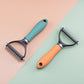 🐾✨🐶 OFFRE SPÉCIALE -50% ! Brosse de Toilettage Double Face pour Chiens & Chats – 2 Côtés, Manche Ergonomique (Orange/Vert)