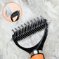 🐾✨🐶 OFFRE SPÉCIALE -50% ! Brosse de Toilettage Double Face pour Chiens & Chats – 2 Côtés, Manche Ergonomique (Orange/Vert)