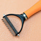 🐾✨🐶 OFFRE SPÉCIALE -50% ! Brosse de Toilettage Double Face pour Chiens & Chats – 2 Côtés, Manche Ergonomique (Orange/Vert)