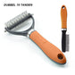 🐾✨🐶 OFFRE SPÉCIALE -50% ! Brosse de Toilettage Double Face pour Chiens & Chats – 2 Côtés, Manche Ergonomique (Orange/Vert)