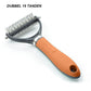 🐾✨🐶 OFFRE SPÉCIALE -50% ! Brosse de Toilettage Double Face pour Chiens & Chats – 2 Côtés, Manche Ergonomique (Orange/Vert)