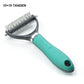 🐾✨🐶 OFFRE SPÉCIALE -50% ! Brosse de Toilettage Double Face pour Chiens & Chats – 2 Côtés, Manche Ergonomique (Orange/Vert)