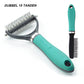 🐾✨🐶 OFFRE SPÉCIALE -50% ! Brosse de Toilettage Double Face pour Chiens & Chats – 2 Côtés, Manche Ergonomique (Orange/Vert)