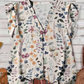 Women's V-Neck Floral Print Button-Down Blouse