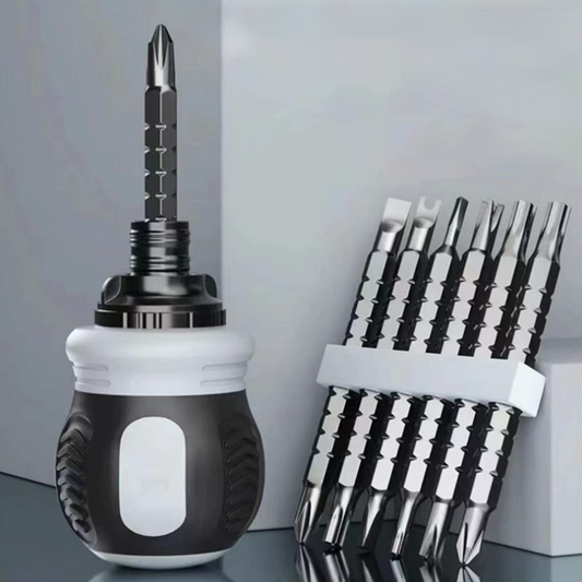 📢🔧⚡ PROMO -50% ! Jeu de Tournevis à Cliquet Compact – 3 Modes, Embouts Magnétiques & Acier Cr-V (Lot Complet)