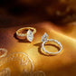 Bague élégante étincelante en zirconium cubique