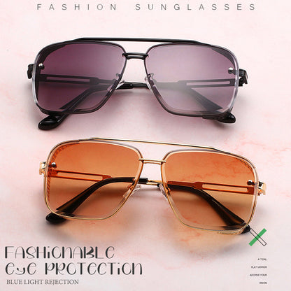 📢😎✨ PROMO -50% ! Lunettes de Soleil Rétro Homme – Double Pont, Monture Métallique & Protection UV400 (8 Modèles)