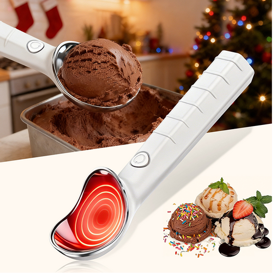 🥄⚡🍦 PROMO -50% MAINTENANT ! Cuillère à Glace Électrique Auto-Chauffante – Chauffage Instantané, Rechargeable Type-C & Sans Effort (Blanc)