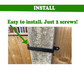 🚪🔧🏠Poignée de Porte Coulissante en Fer – Design Ergonomique, Fixation Facile (Noir)