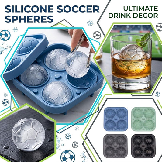 Moule à Glaçons Football ✅ Silicone Souple & Sans BPA | Idéal Soirées Match ⚽ -50% AUJOURD’HUI 🔥