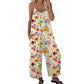 💐👗✨ PROMO -50% ! Combinaison à Jambes Larges Imprimé Floral pour Femme – Tissu Respirant, Poches & Tailles Grandes (5 Motifs, XL-5XL)