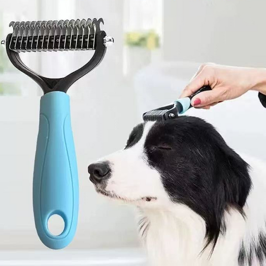 🐾🧹🐶 PROMO -50% ! Peigne de Toilettage Double Face pour Chiens & Chats – Brosse Douce, 2 Tailles (Bleu/Rose)