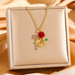 🌹 Collier élégant avec pendentif rose