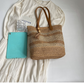 Sac bandoulière pour femme en paille tissée pour la plage