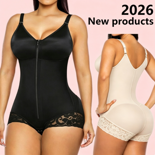 ✨🩱 PROMO LIMITÉE -50% ! Body Gainant Zippé pour Femme – Contrôle Ventre & Soutien 360° (Noir/Nude, XS-3XL)