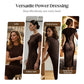 ✨💃Robe élégante à fente, avec drapé croisé sur le devant et taille cintrée