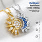 🌙✨☀️ PROMO -50% ! Collier Pendentif Soleil et Lune avec Strass – Design Entrelacé, Finition Or/Argent (3 Options)