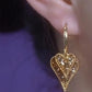 💗💎🔥 PROMO -50% AUJOURD'HUI ! Boucles d’Oreilles Créoles Cœur – Cristaux & Design Double Cœur, Or (Élégantes & Légères)