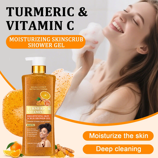 Gel Douche Gommant Éclaircissant au Curcuma & Vitamine C