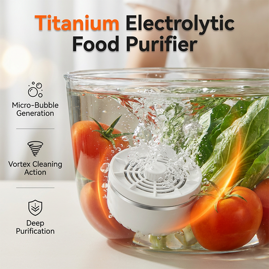 Purificateur d’aliments par électrolyse à plaques de titane