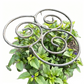 💐🌹🌿 PROMO -50% ! Support Anti-Chute pour Plantes – Fer Robust, Design Spiralé (3 Tailles, Gris Argenté)