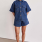 ✨ Ensemble Chemise & Short en Denim - Confort Décontracté ! ✨