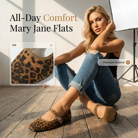 🥿🌿✨ PROMO -50% ! Ballerines Confortables en PU Aspect Daim avec Bride – Nouveau Style 2026, Souples & Élégantes (6 Couleurs, 36-43)