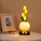 💡 Veilleuse Bouquet de Tulipes – Verre & Métal – Lueur Douce & USB for Chambre & Nursery