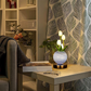 💡 Veilleuse Bouquet de Tulipes – Verre & Métal – Lueur Douce & USB for Chambre & Nursery