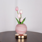 💡 Veilleuse Bouquet de Tulipes – Verre & Métal – Lueur Douce & USB for Chambre & Nursery