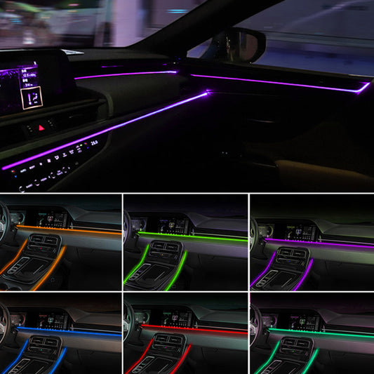 📢⏰🚗 PROMO -50% ! Bande LED Néon d'Ambiance pour Intérieur Voiture – Synchronisation Musicale, Bluetooth, 7 Couleurs (USB 5V)