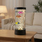 💐🐟💧 PROMO -50% ! Lampe à Bulles LED pour Aquarium – 7 Couleurs, Télécommande, USB/Piles (Blanc/Rose/Noir, 20,5×10,5 cm)