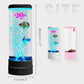💐🐟💧 PROMO -50% ! Lampe à Bulles LED pour Aquarium – 7 Couleurs, Télécommande, USB/Piles (Blanc/Rose/Noir, 20,5×10,5 cm)