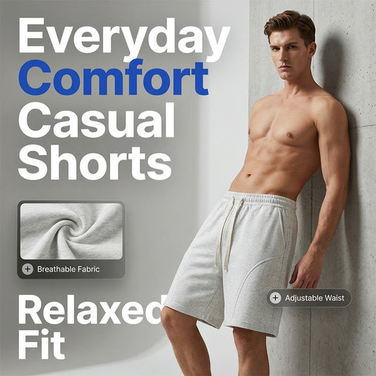 Short décontracté en mélange coton pour homme